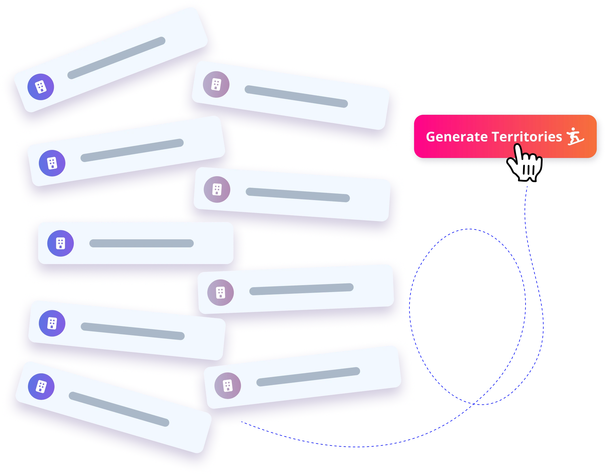 AI-Driven Equity Engine continuously rebalancing sales territories with visual representation of automated capacity analysis, account potential evaluation, and performance-based territory adjustments for optimal revenue coverage and rep equity