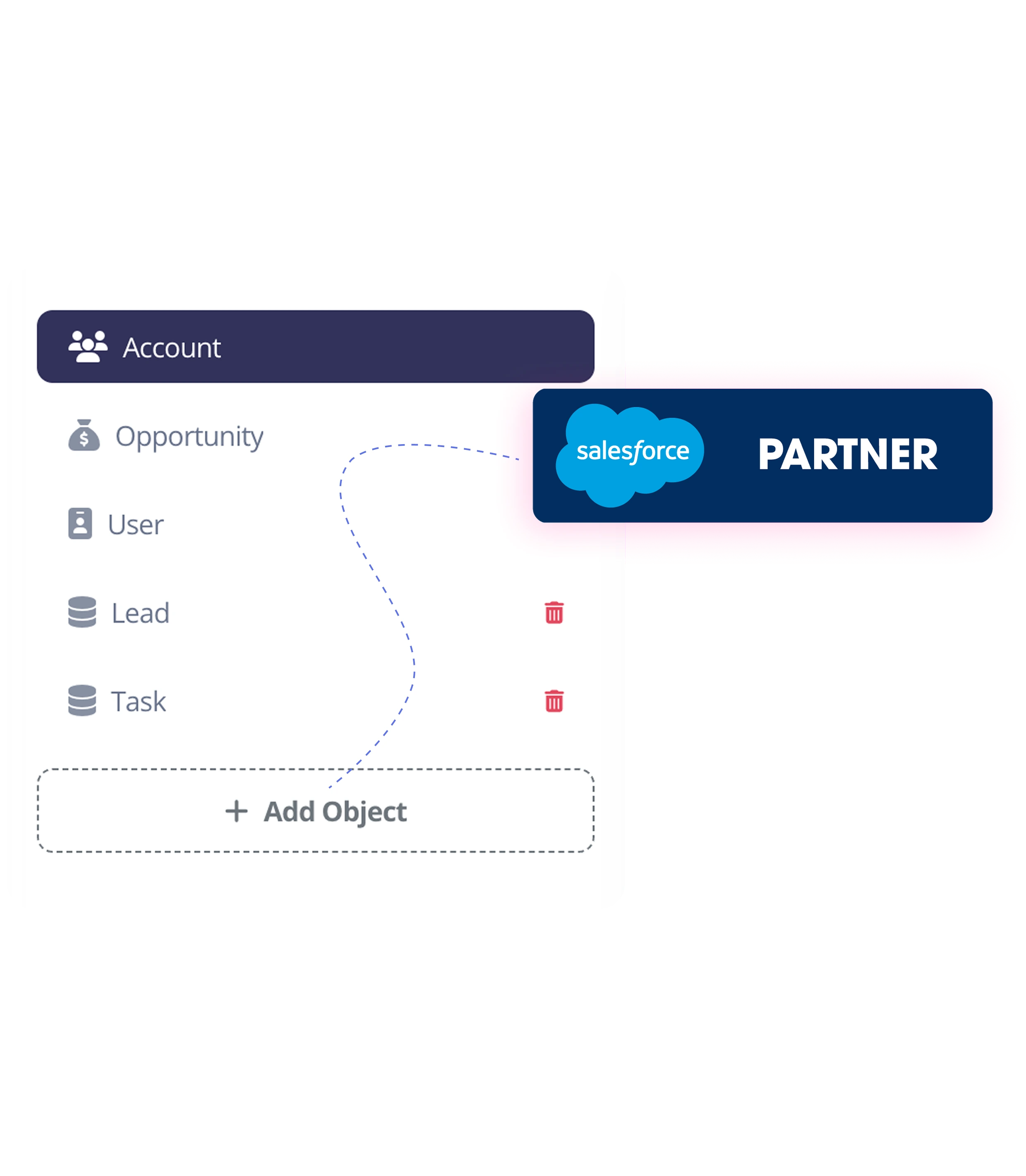 Screenshot from BoogieBoard showcasing available integrations with popular CRM and productivity tools including Salesforce, HubSpot, and other platforms.