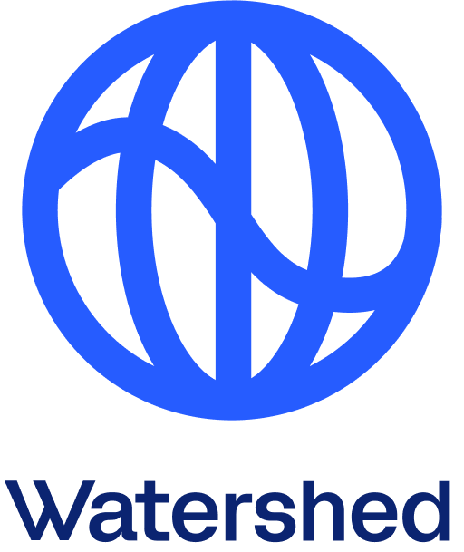 Watershed company logo - a BoogieBoard customer who successfully completed their sales territory planning implementation in three weeks, achieving territorial equity and ensuring all sales reps had equal opportunity to hit quotas using BoogieBoard AI-powered territory optimization.
